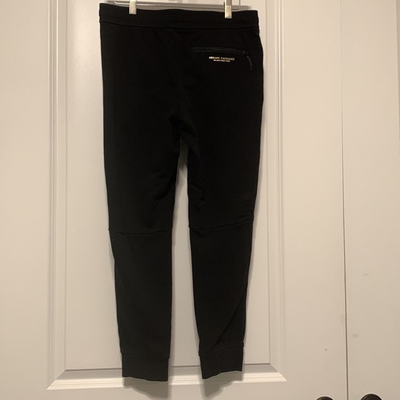 NWOT Armani Exchange Black Slim Fit Sweatpants S - Picture 2 of 2